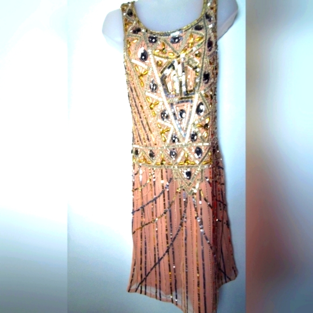 Frock And Frill Beaded Mini Dress - Picture 2 of 8